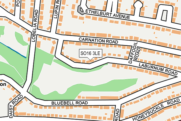 SO16 3LE map - OS OpenMap – Local (Ordnance Survey)