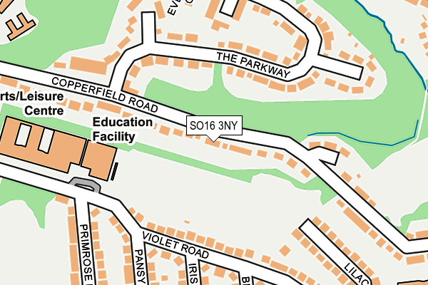 SO16 3NY map - OS OpenMap – Local (Ordnance Survey)