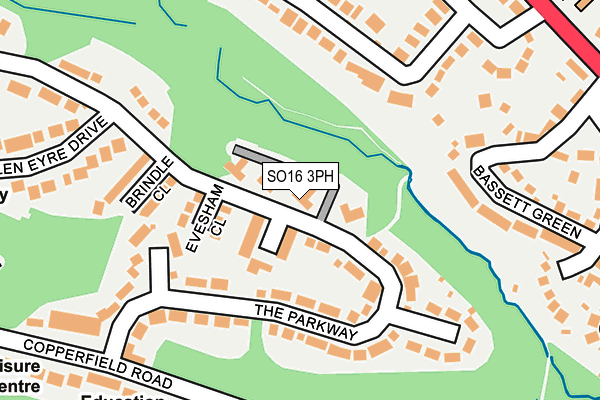 SO16 3PH map - OS OpenMap – Local (Ordnance Survey)