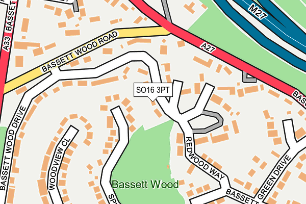 Map of BASSETT WOOD WEST LTD at local scale