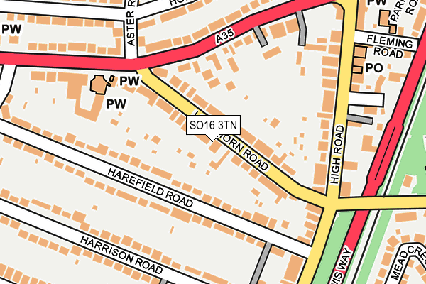 SO16 3TN map - OS OpenMap – Local (Ordnance Survey)