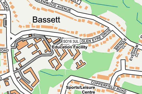 SO16 3UL map - OS OpenMap – Local (Ordnance Survey)