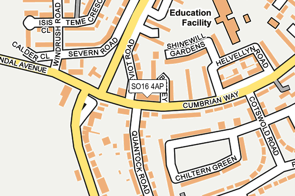 SO16 4AP map - OS OpenMap – Local (Ordnance Survey)