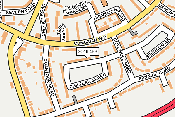 SO16 4BB map - OS OpenMap – Local (Ordnance Survey)