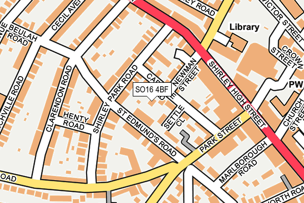 SO16 4BF map - OS OpenMap – Local (Ordnance Survey)
