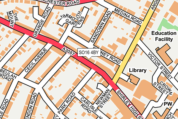 SO16 4BY map - OS OpenMap – Local (Ordnance Survey)