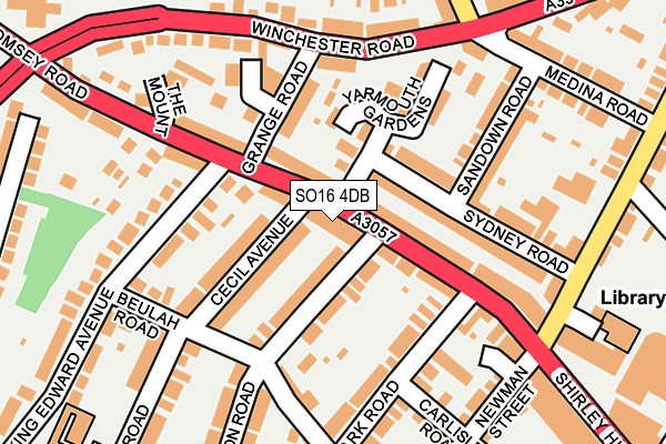 SO16 4DB map - OS OpenMap – Local (Ordnance Survey)