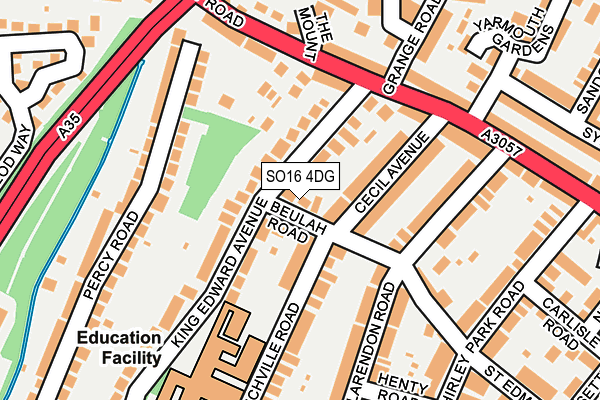 SO16 4DG map - OS OpenMap – Local (Ordnance Survey)