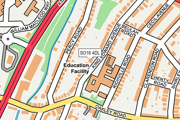 SO16 4DL map - OS OpenMap – Local (Ordnance Survey)