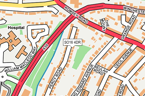 SO16 4DR map - OS OpenMap – Local (Ordnance Survey)