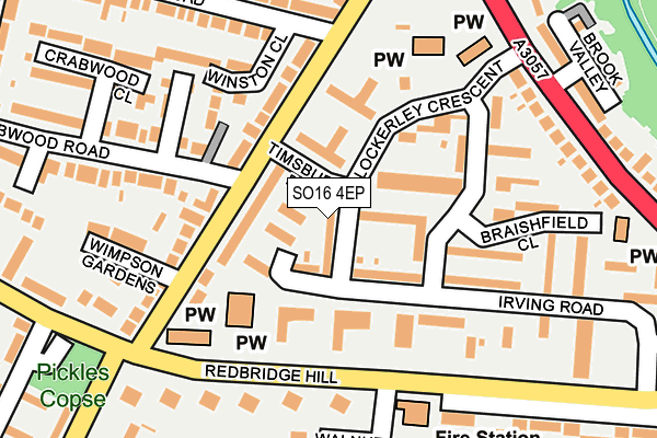 SO16 4EP map - OS OpenMap – Local (Ordnance Survey)