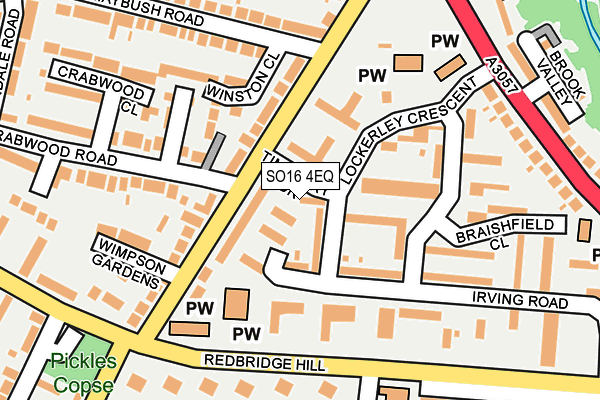 SO16 4EQ map - OS OpenMap – Local (Ordnance Survey)