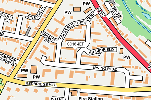 SO16 4ET map - OS OpenMap – Local (Ordnance Survey)