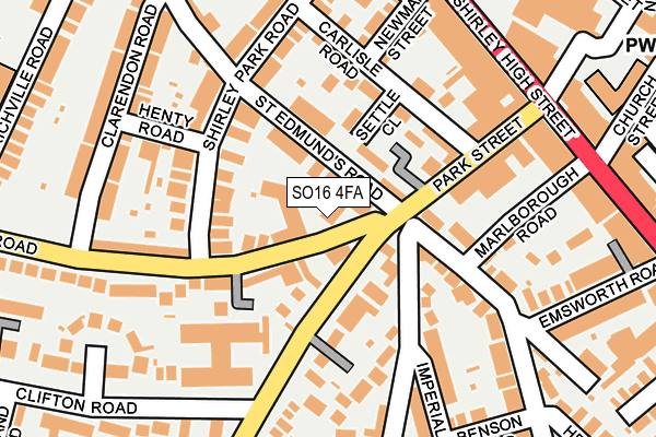 SO16 4FA map - OS OpenMap – Local (Ordnance Survey)