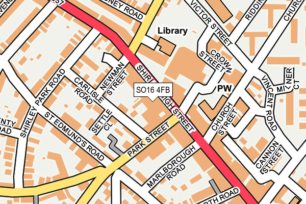 SO16 4FB map - OS OpenMap – Local (Ordnance Survey)