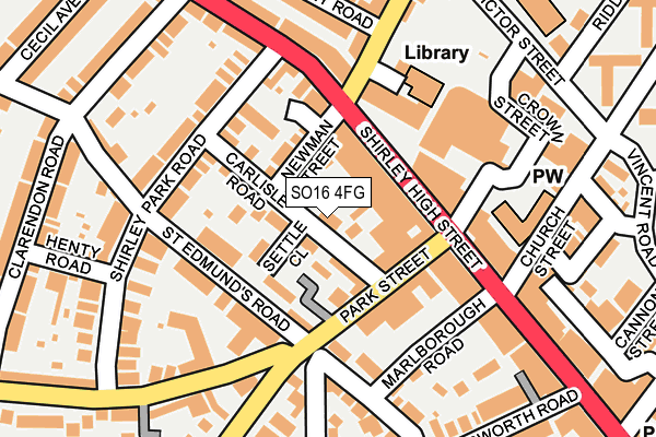 SO16 4FG map - OS OpenMap – Local (Ordnance Survey)