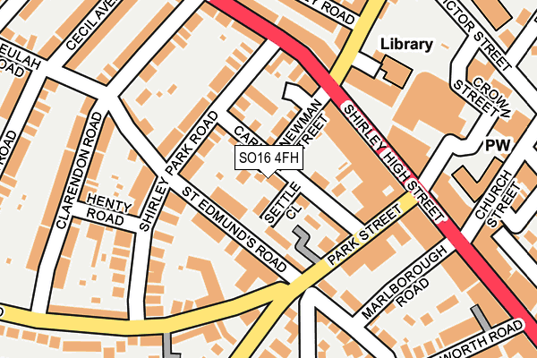 SO16 4FH map - OS OpenMap – Local (Ordnance Survey)