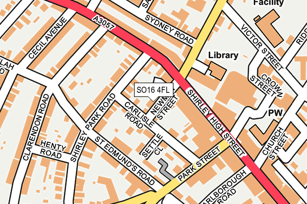 SO16 4FL map - OS OpenMap – Local (Ordnance Survey)