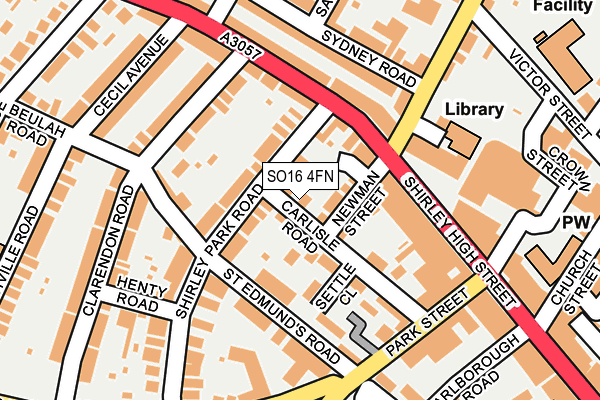 SO16 4FN map - OS OpenMap – Local (Ordnance Survey)