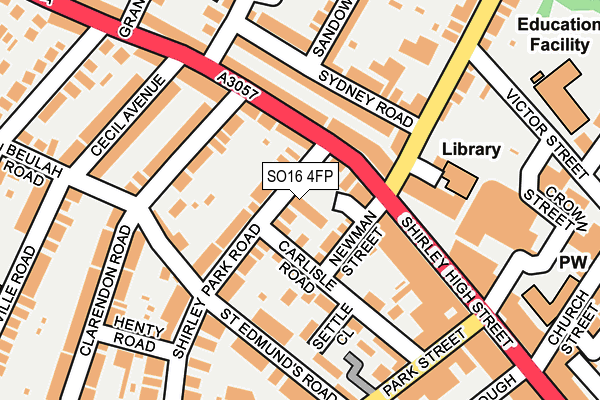 SO16 4FP map - OS OpenMap – Local (Ordnance Survey)