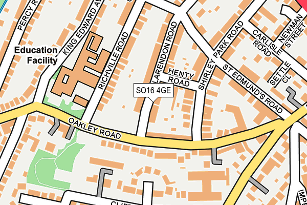 SO16 4GE map - OS OpenMap – Local (Ordnance Survey)