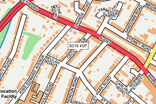 SO16 4GP map - OS OpenMap – Local (Ordnance Survey)