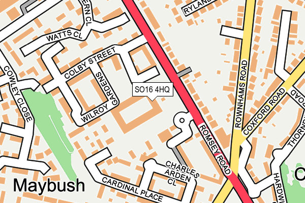 SO16 4HQ map - OS OpenMap – Local (Ordnance Survey)