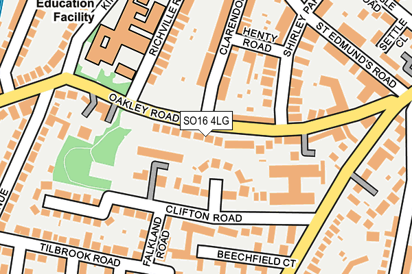 SO16 4LG map - OS OpenMap – Local (Ordnance Survey)