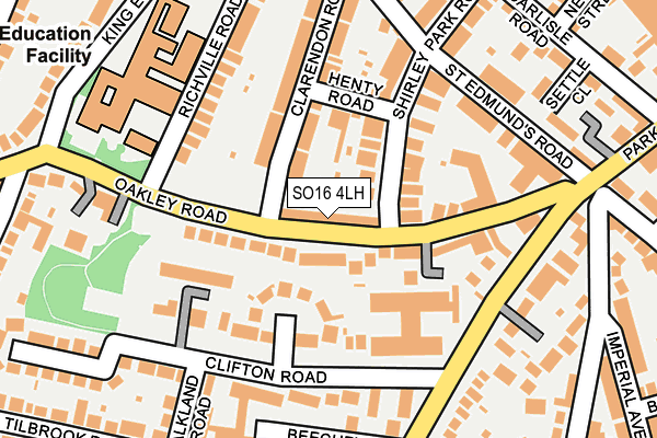 SO16 4LH map - OS OpenMap – Local (Ordnance Survey)