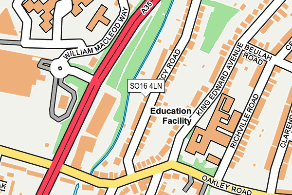 SO16 4LN map - OS OpenMap – Local (Ordnance Survey)