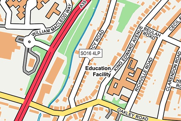 SO16 4LP map - OS OpenMap – Local (Ordnance Survey)