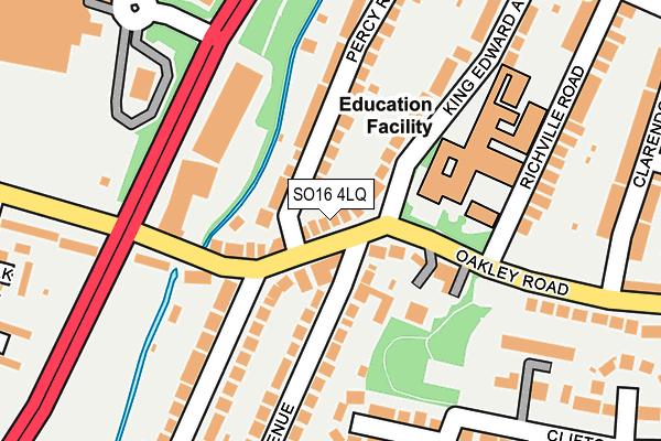 SO16 4LQ map - OS OpenMap – Local (Ordnance Survey)