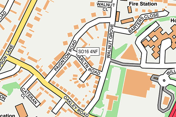 SO16 4NF map - OS OpenMap – Local (Ordnance Survey)