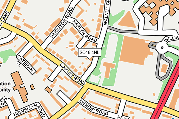 SO16 4NL map - OS OpenMap – Local (Ordnance Survey)