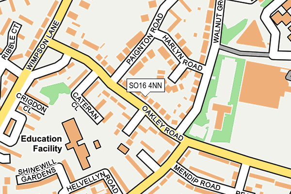 SO16 4NN map - OS OpenMap – Local (Ordnance Survey)