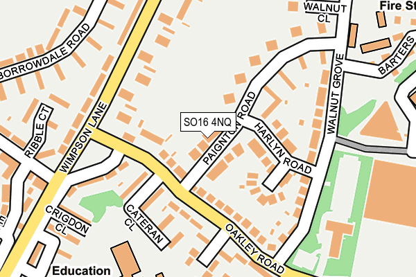 SO16 4NQ map - OS OpenMap – Local (Ordnance Survey)