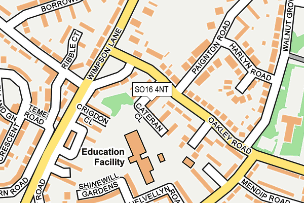 SO16 4NT map - OS OpenMap – Local (Ordnance Survey)