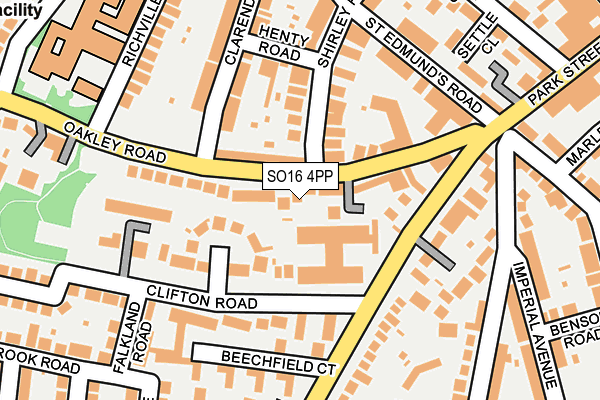 SO16 4PP map - OS OpenMap – Local (Ordnance Survey)