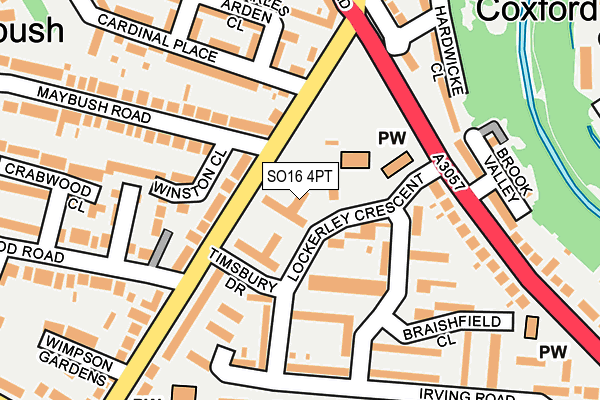 SO16 4PT map - OS OpenMap – Local (Ordnance Survey)
