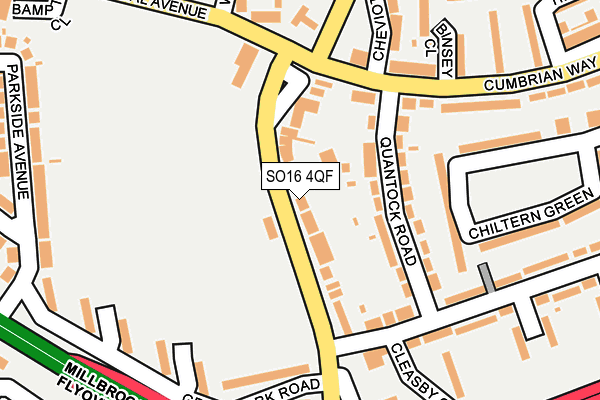 SO16 4QF map - OS OpenMap – Local (Ordnance Survey)