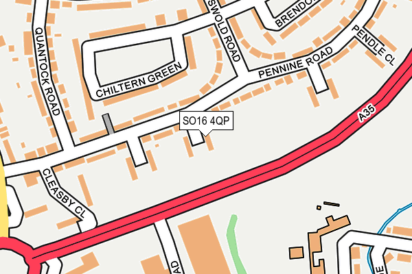 SO16 4QP map - OS OpenMap – Local (Ordnance Survey)