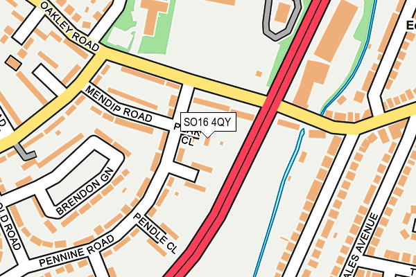 SO16 4QY map - OS OpenMap – Local (Ordnance Survey)