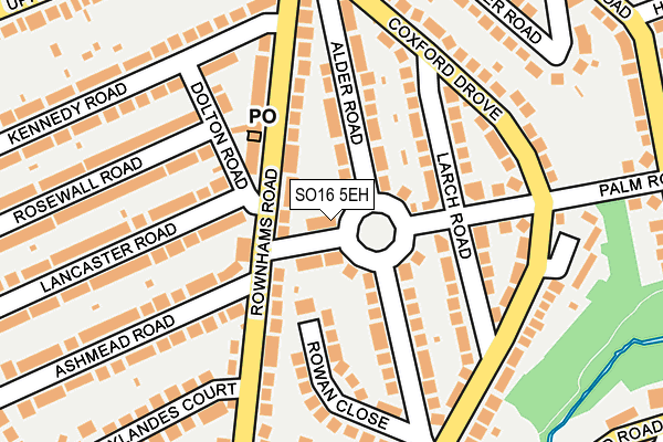 SO16 5EH map - OS OpenMap – Local (Ordnance Survey)
