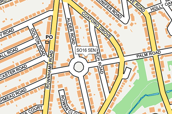 SO16 5EN map - OS OpenMap – Local (Ordnance Survey)