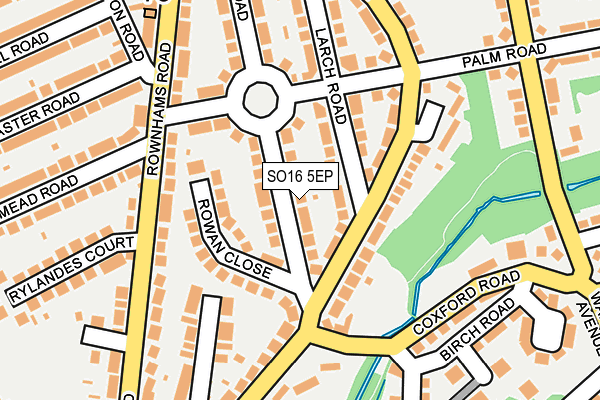 SO16 5EP map - OS OpenMap – Local (Ordnance Survey)
