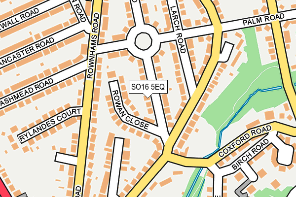 SO16 5EQ map - OS OpenMap – Local (Ordnance Survey)