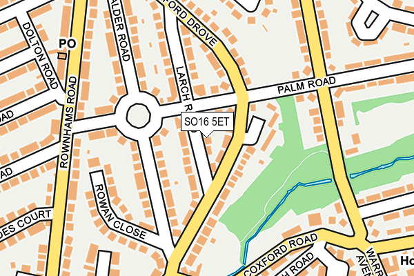 SO16 5ET map - OS OpenMap – Local (Ordnance Survey)