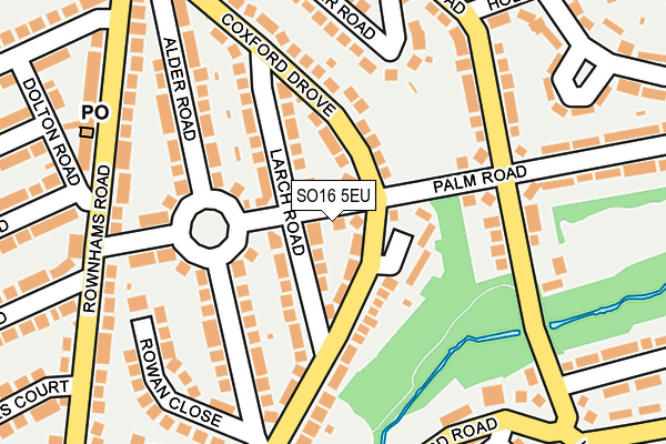 SO16 5EU map - OS OpenMap – Local (Ordnance Survey)