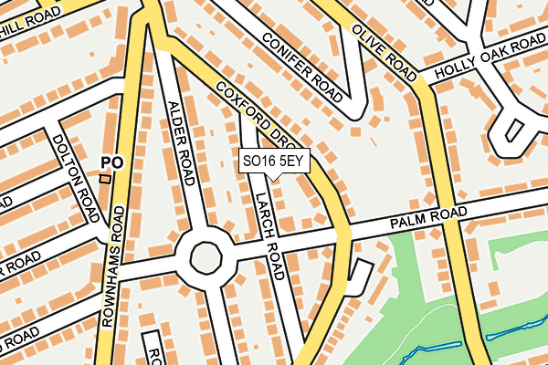 SO16 5EY map - OS OpenMap – Local (Ordnance Survey)