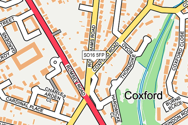 SO16 5FP map - OS OpenMap – Local (Ordnance Survey)